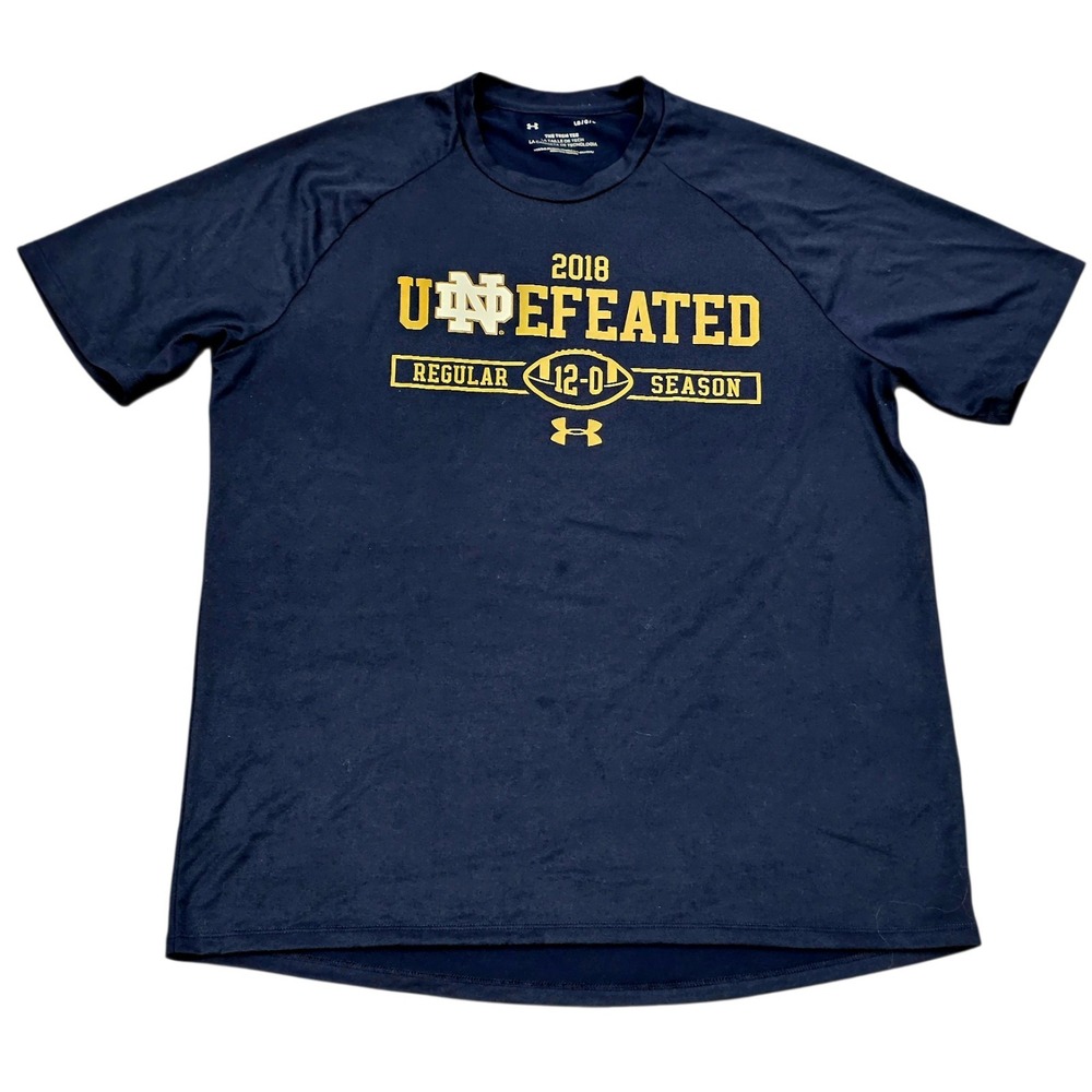 Under Armour Notre Dame Fighting Irish 2018 Undefeated Football T-Shirt Large